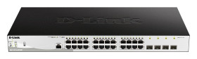 Tak Ethernet Switch 28-portowy , montaż: szafa RACK Gigabit 10/100/1000Mbit/s 24 4, D-Link Zarządzalny