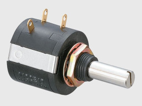 Potencjometr z przewodem nawojowym 5kΩ typ Obrotowy Nidec Components średnica wału 6 mm 2W Montaż panelowy