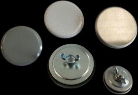 Cover cap, round, stainless steel, (Ø) 44 mm, natural, HPBSS