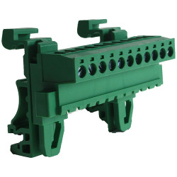 Camblock Plus CTBPD96HG/11FL 5mm DIN Rail Mount Horiz Male Flanged T/Block 11p