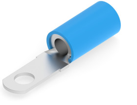 Insulated ring cable lug, 10.54-16.77 mm², AWG 6, 6.73 mm, M6, blue, 55679-1