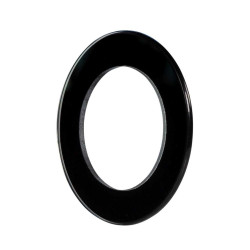 Ramka okrągła pojedyncza, szkło czarne x1 TYP: LSR-SCO-X1 KONEKTO