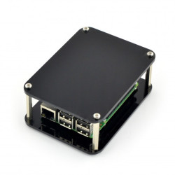 Obudowa do Raspberry Pi 4B/3B+/3B/2B otwarta czarna