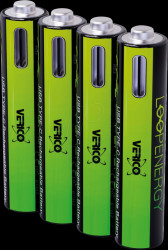 1UDBT-A2WEBC-NN Li-Ion Akku, AAA (Micro), 600 mAh, 4er-Pack