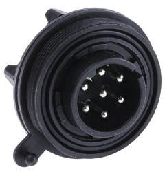 Złącze wielostykowe przemysłowe 7-pinowe, panelowe Wtyczka Bulgin