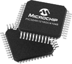 Mikrokontroler Microchip PIC32 TQFP 48-pinowy Montaż powierzchniowy Mikrokontroler 32-bitowy 128 kB 32bit 200MHz Flash