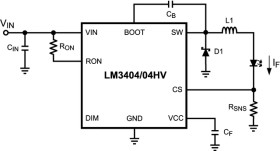 42-V 1.0-A constant current buck LED driver