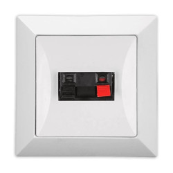 OPAL Gniazdo głośnikowe kolumnowe pojedyncze białe GG-1 Op BI