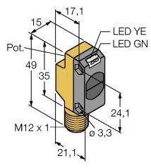 Bezzwrotny czujnik fotoelektryczny Turck QS18VN6RBQ8 3066461 1 szt.