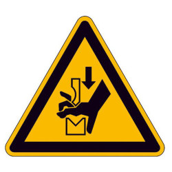 SafetyMarking 30.A8250 Caution Sign Crush Injury ISO 7010 50mm 10pieces