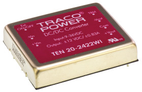 Przetwornica DC-DC, 20W, Uwe 9 → 36 V DC, Uwy ±12V dc, Iwy ±835mA, TRACOPOWER