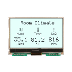 Wyświetlacz LCD monochromatyczny NHD-C12864A1Z-FSW-FBW-HTT, Graficzny wyświetlacz LCD NHD, podświetlanie LED 128 x 64