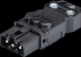 91.732.3053.1 Connector - screw connection, plug, black