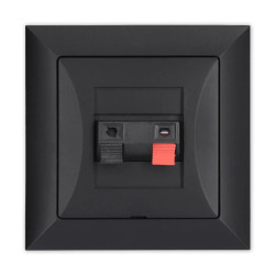 OPAL Gniazdo głośnikowe kolumnowe pojedyncze czarny mat GG-1 Op CZ/MAT