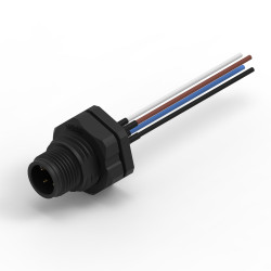 Złącze wielostykowe przemysłowe 4-pinowe M12, panelowe Wtyczka Wurth Elektronik