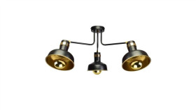 Lampa Sufitowa Margo 3Xe27 Black/Gold 3Xe27 Mlp6212 Milagro