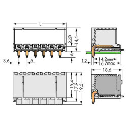 WAGO 2092-1426/200-000 picoMAX&#xAE; 5.0 Male 6P THR Tape Angled