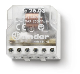 Przekaźnik impulsowy 1Z+1R 10A 230V AC montaż w puszkach instalacyjnych lub obudowach 26.03.8.230.0000