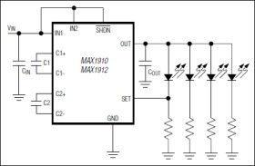 1.5x/2x High-Efficiency White LED Charge Pumps
