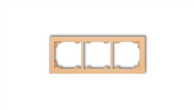 Deco Ramka Potrójna Deco Pastel Matt Brzoskwiniowy 45Dr-3