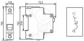 1B 32A Kanlux 6kA C45N/1 B32