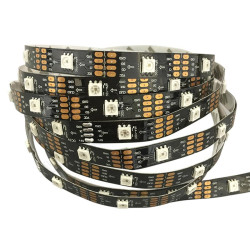 Opencircuit Digital HD107S RGB Led Strip 5V - 30LEDs/meter - black - 5 meter