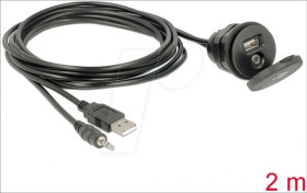 85719 Cable USB A male + 3.5 mm 4pin stereo jack male &gt; female + femal