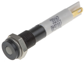 Lampka kontrolna do montażu panelowego 24V dc, biała 6mm LED Końcówka lutownicza RS PRO