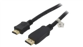 Mc.2200.1112.030Bk Kabel Displayport 1.1 Displayport Wtyk, Hdmi Wtyk Pvc 3M