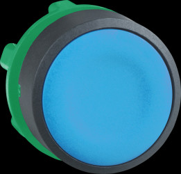 ZB5AA6 Pushbutton, front panel, Harmony XB5, 22 mm, blue, momentary