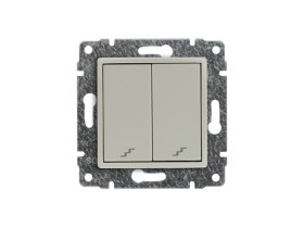 VENA Łącznik podwójny schodowy z klawiszem bez ramki krem 510319 KOS