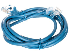 Kabel krosowy patchcord U/UTP kat.5e CCA niebieski 2m 68355