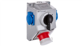Zestaw C16-48.2N Przełącznik L-0-P + Wtyk 16A 3P+N+Z/2X16a 2P+Z Ip44 971652