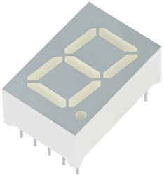 Wyświetlacz diodowy LED 7-segmentowy ze wspólną anodą 97 mcd RH DP, Czerwony 14.2mm Kingbright