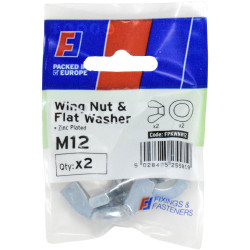 ForgeFix FPKWNW12 Wing Nut &amp; Washer M12 ForgePack 2