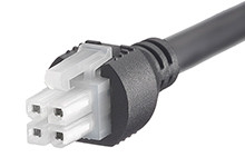 Kabel przewód-płytka, Mini-Fit Jr., 300 V AC, 7,5 A, raster: 4.2mm, 500mm, Cyna, Czarny