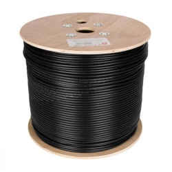 Kabel teleinformatyczny F/UTP kat.5e 350MHz zewnętrzny żelowany Fca PE czarny NEKU /500m/