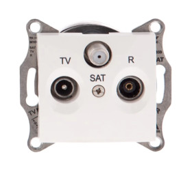 Sedna Gniazdo antenowe RD/TV/SAT przelotowe 8dB kremowe SDN3501223