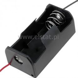 Koszyk na baterie 1xR14 + kable do lutowania