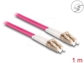 87913 Fiber Optical Cable LC Duplex to LC Duplex Multi-mode OM4 1 m