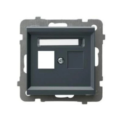 SONATA Obudowa gniazda pojedynczego typu Keystone prosta szary grafit GPK-1R/p/73