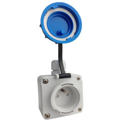 Gniazdo przemysłowe 16A 230V hermetyczne natynkowe wodoodporne IP68 3101-382-0900