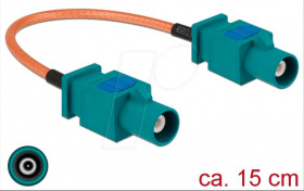 89662 HF cable, FAKRA Z plug &gt; FAKRA Z plug, 15cm