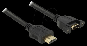 85102 Cable HDMI A male &gt; HDMI A female panel-mount 1 m