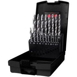 RUKO 259214RO HSS-G Twist Drill Bit Set 19-Piece DIN 338 Triangular Shank