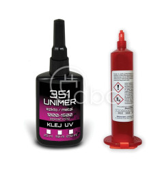 Klej UV do szkła metalu średnio-gęsty 1000-1500 cPs Unimer 351