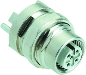 Socket, 5 pole, solder cup, screw locking, straight, 21033412505
