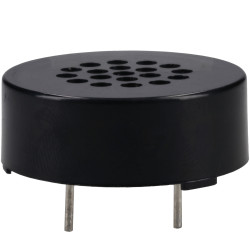 R-TECH 350073 Miniature Speaker 32ohm 23mm dia. Encased speaker with PCB pins