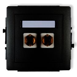 Mechanizm gniazda głośnikowego poj. (typu banan - czerwony i czarny, pozłacany, 4 mm2, do lutowania od strony puszki)