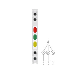 Lampka kontrolna 3 x LED Szyna DIN